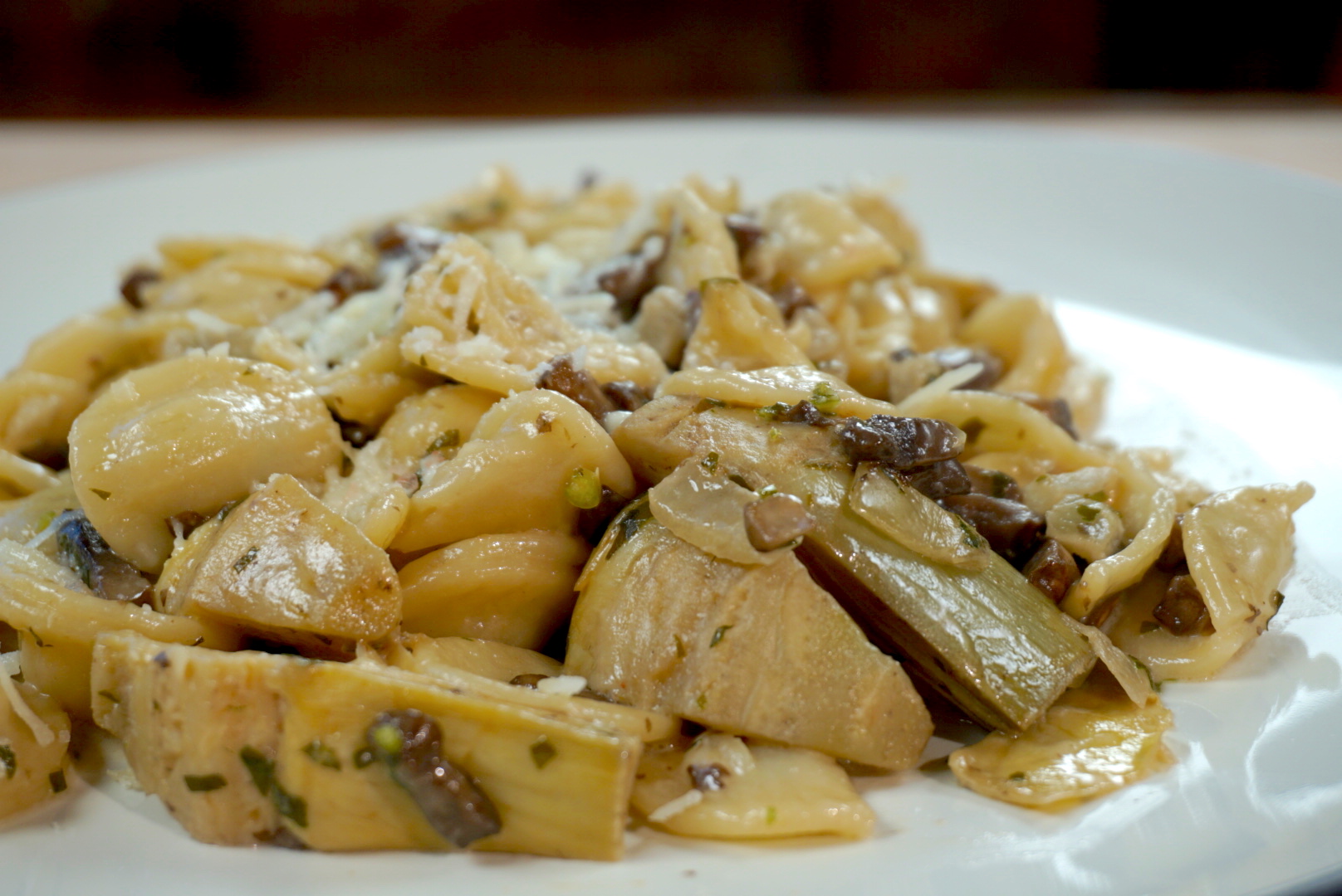 Mushroom And Artichoke Pasta With Marsala Wine Sauce for dinner